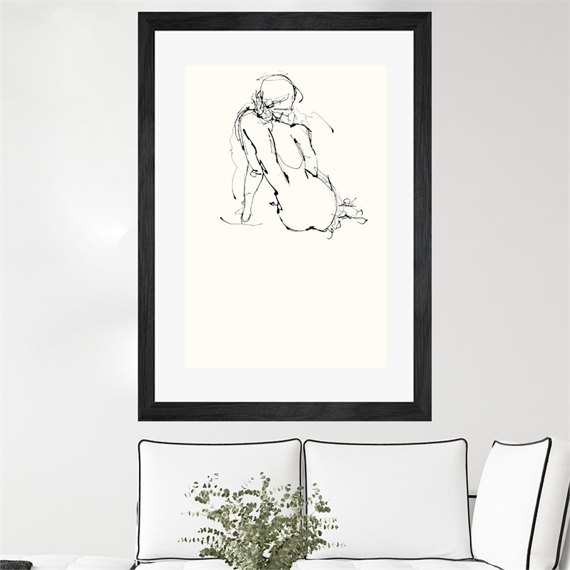 Giant Art 24x36 Contour Figure 4 Matted and Framed in White