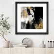 Giant Art 30x30 Neutral Gold Collage III Matted and Framed in Multi-Color