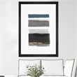 Giant Art 24x36 Stacked Stripes II Matted and Framed in Multi-Color