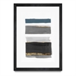 Giant Art 24x36 Stacked Stripes II Matted and Framed in Multi-Color