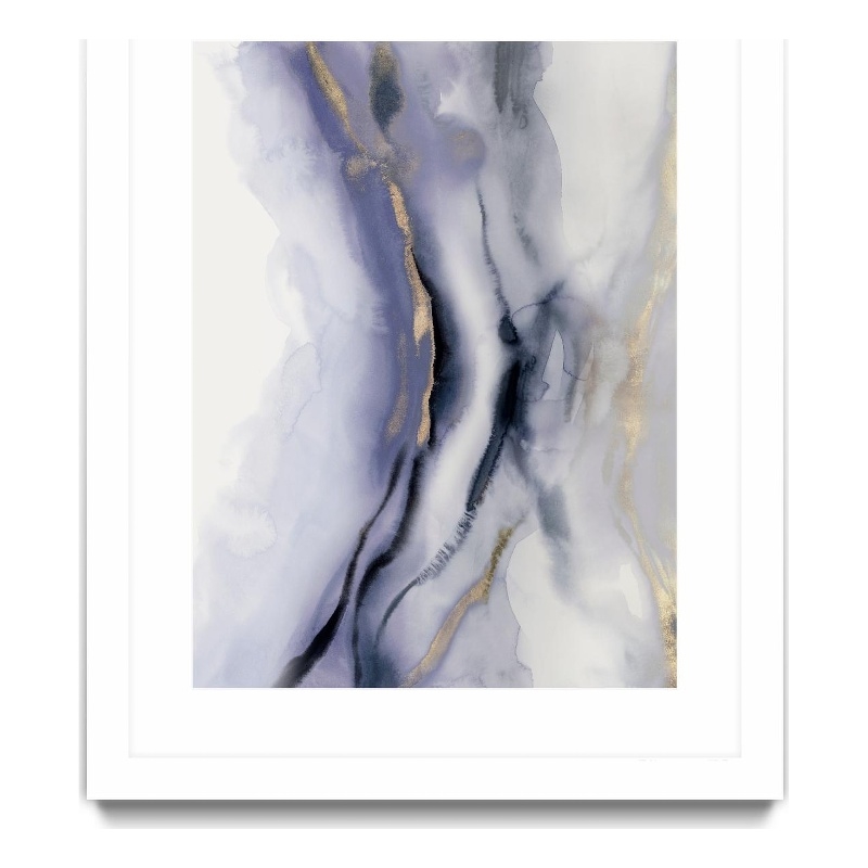 Giant Art 30x40 Blue Waters I Matted and Framed in Multi-Color