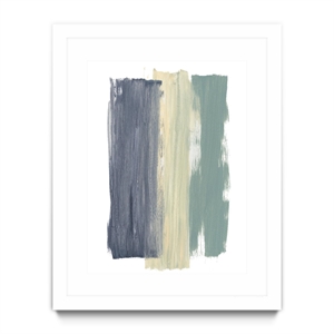 Giant Art 24x32 Striped Abstract Matted and Framed in Multi-Color