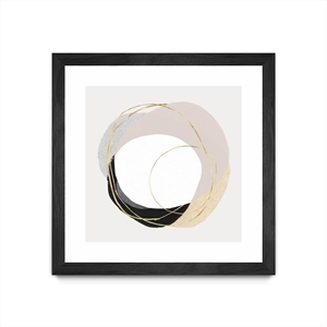 Giant Art 30x30 Ring of Gold II Matted and Framed in Pink