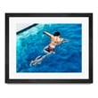 Giant Art 40x30 Morning Swimming II Matted and Framed in Multi-Color