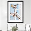 Giant Art 24x36 Old Bike Matted and Framed in Multi-Color
