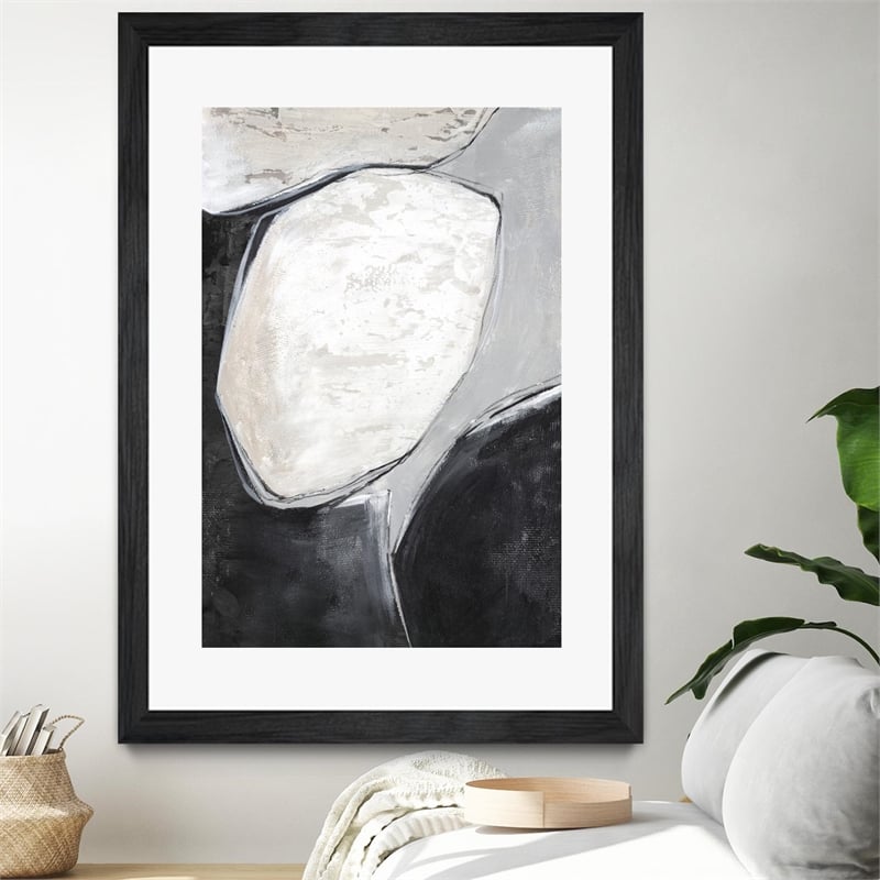 Giant Art 24x36 Falling Rocks I Matted and Framed in Multi-Color