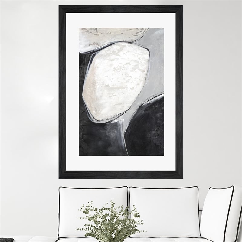 Giant Art 24x36 Falling Rocks I Matted and Framed in Multi-Color