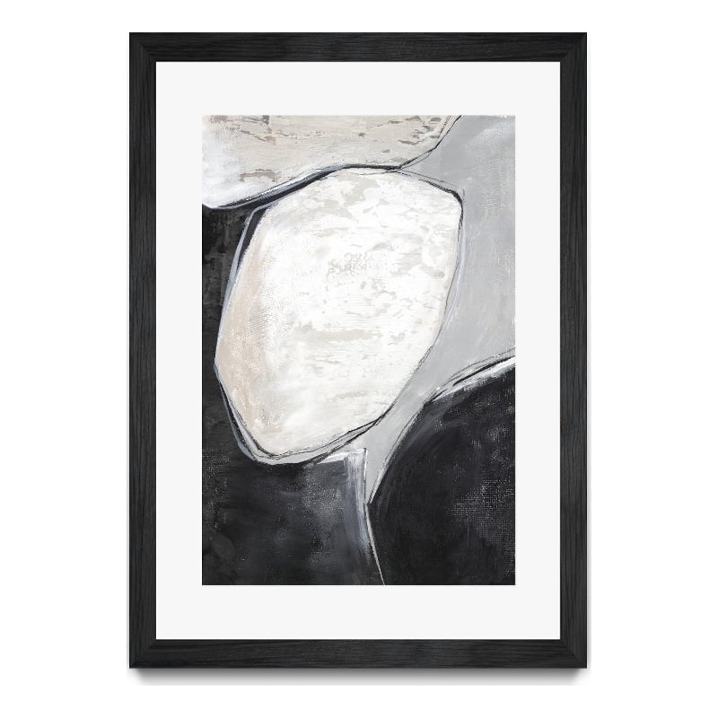 Giant Art 24x36 Falling Rocks I Matted and Framed in Multi-Color