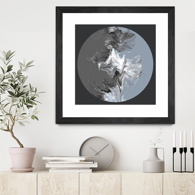Giant Art 30x30 Centered Composed II Matted and Framed in White