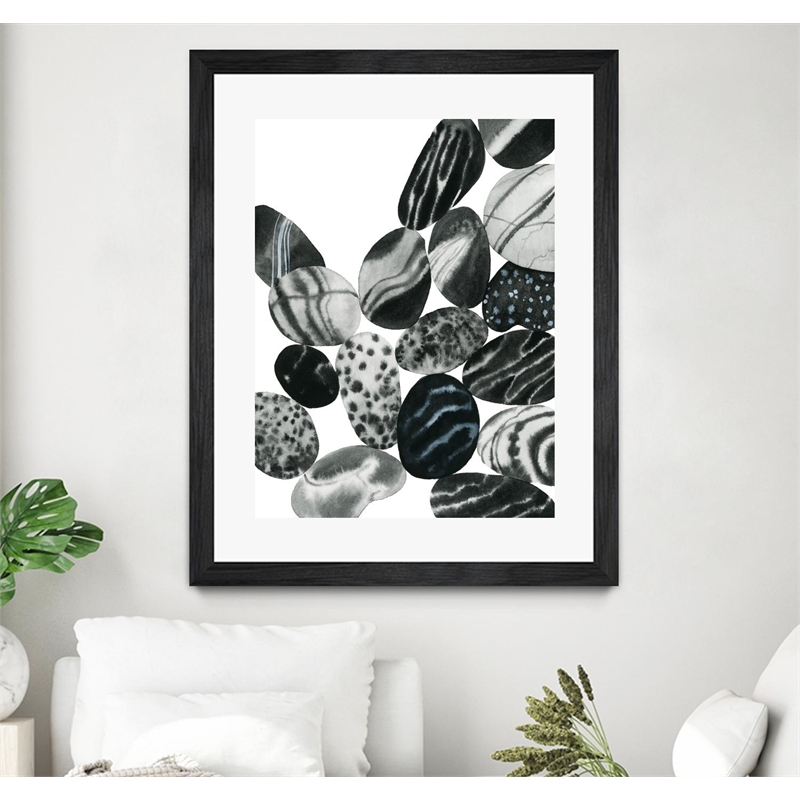 Giant Art 24x32 Dalmatian Rocks II Matted and Framed in White