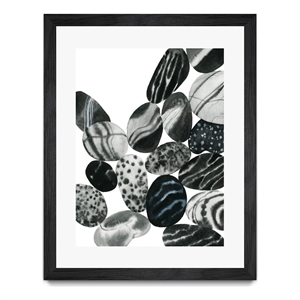 Giant Art 30x40 Dalmatian Rocks II Matted and Framed in White