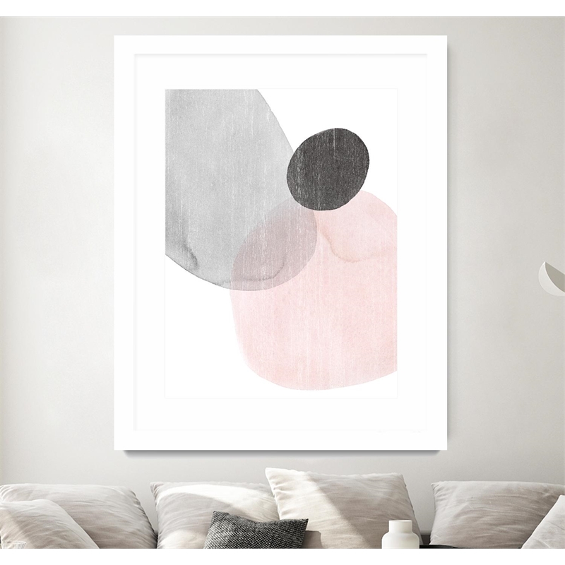 Giant Art 30x40 Shifting Spheres III Matted and Framed in Multi-Color