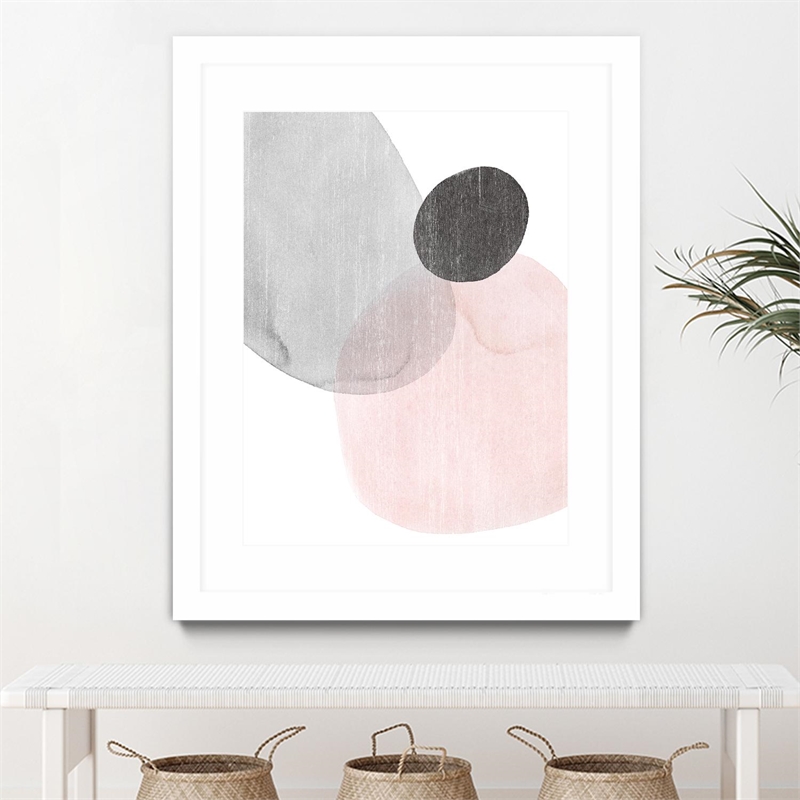 Giant Art 30x40 Shifting Spheres III Matted and Framed in Multi-Color