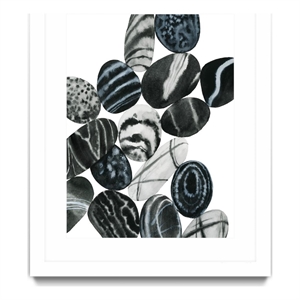 Giant Art 24x32 Dalmatian Rocks I Matted and Framed in White