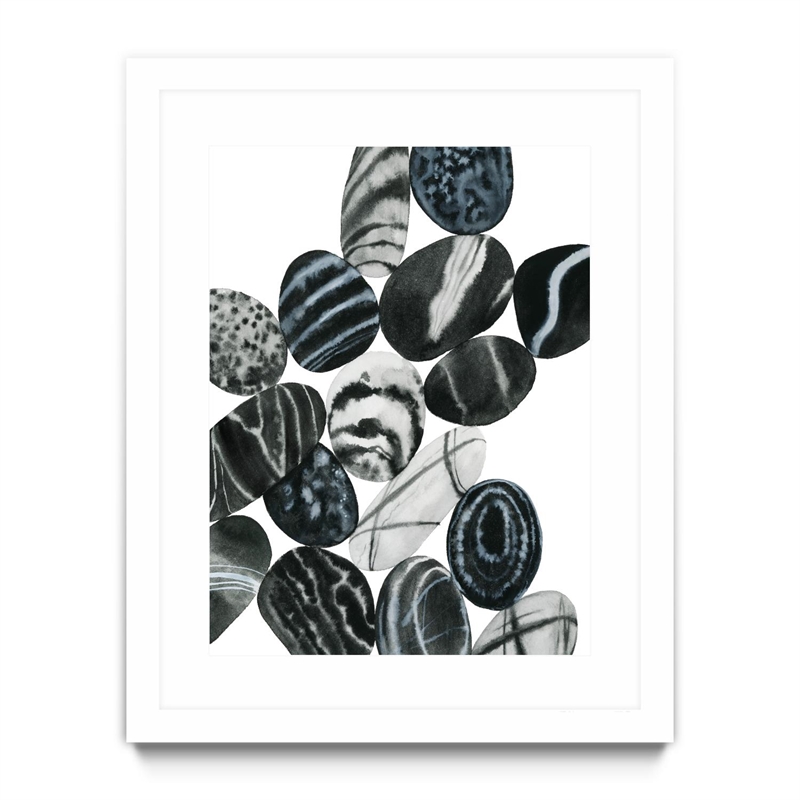 Giant Art 30x40 Dalmatian Rocks I Matted and Framed in White