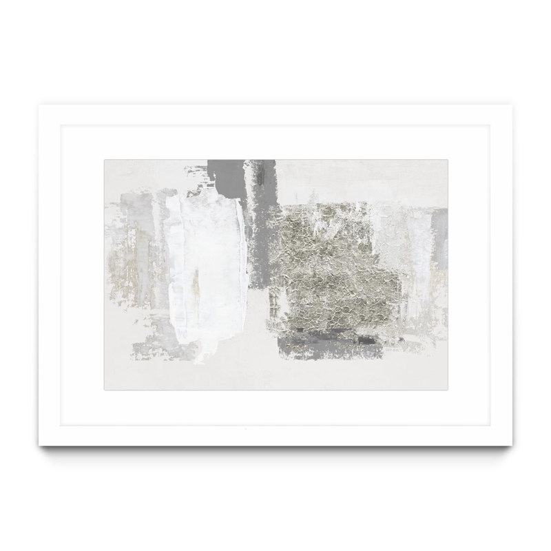 Giant Art 24x36 Silver Slate Matted and Framed in Multi-Color