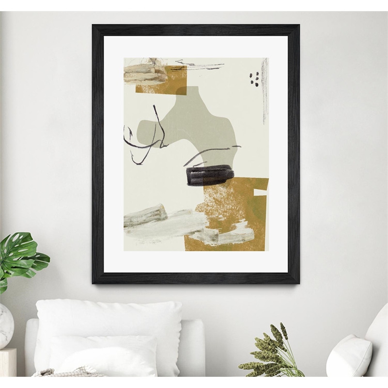 Giant Art 30x40 Over the Line IV Matted and Framed in Yellow
