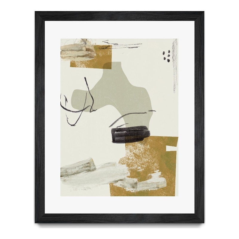 Giant Art 30x40 Over the Line IV Matted and Framed in Yellow