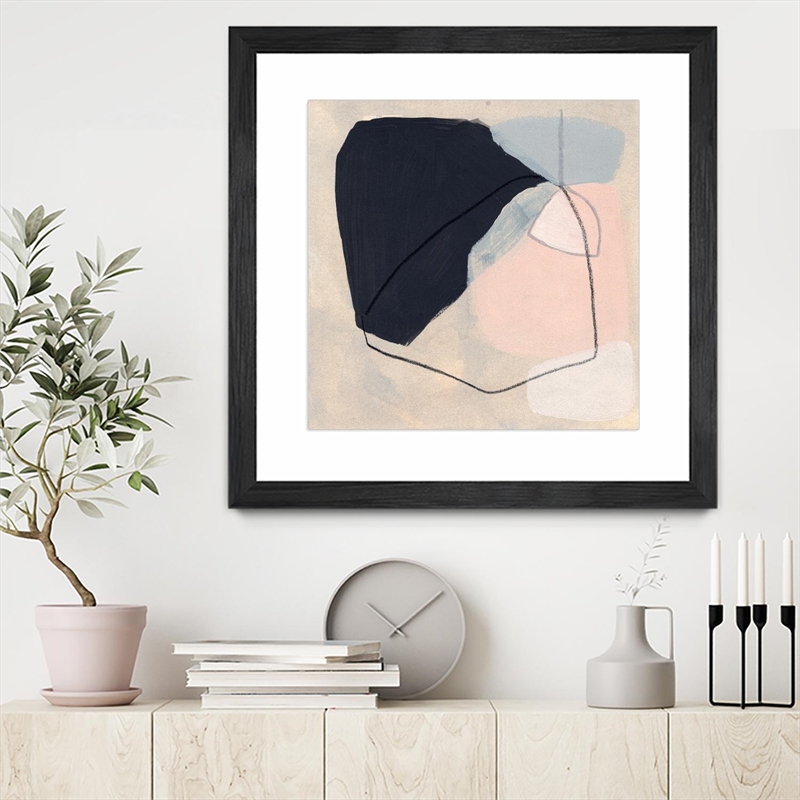 Giant Art 36x36 Keystone I Matted and Framed in Pink