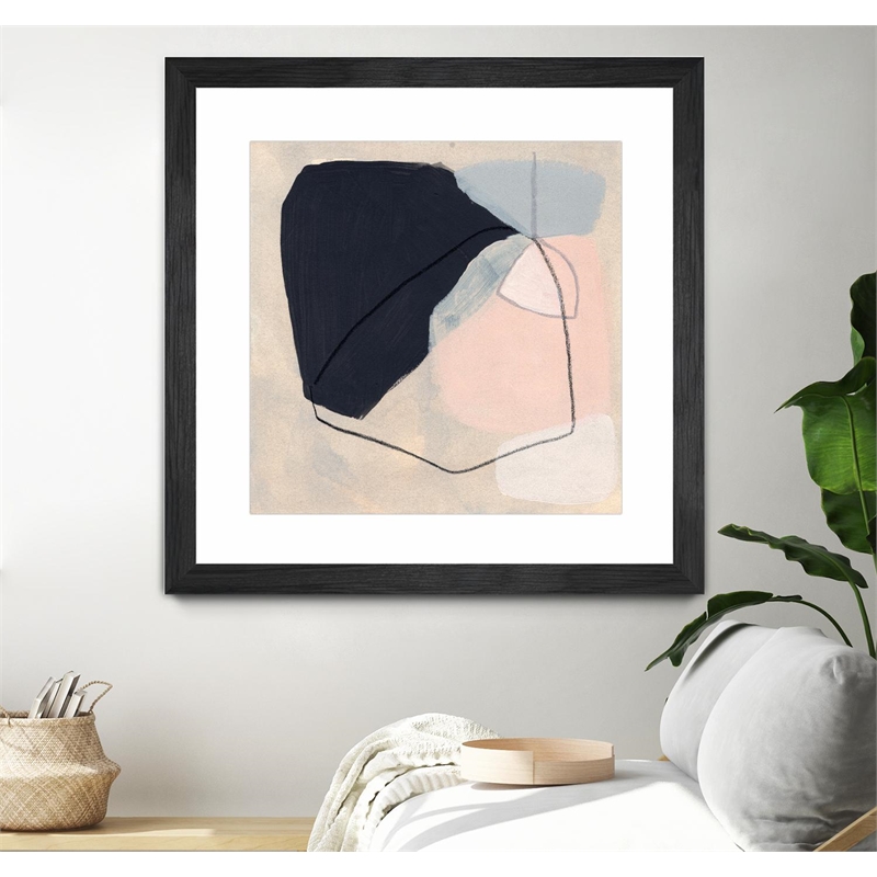 Giant Art 36x36 Keystone I Matted and Framed in Pink
