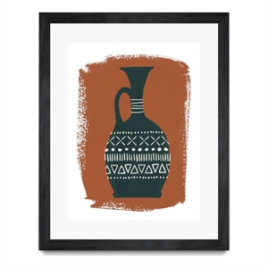 Giant Art 24x32 Global Vessels I Matted and Framed in Multi-Color