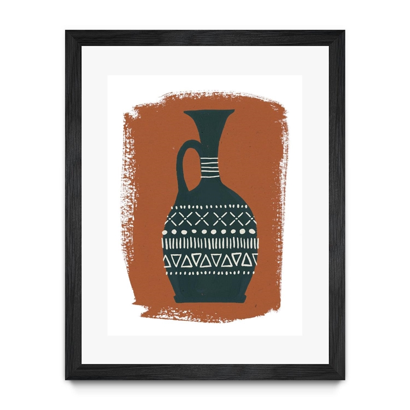 Giant Art 30x40 Global Vessels I Matted and Framed in Multi-Color