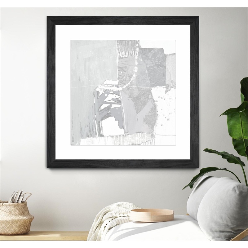 Giant Art 30x30 Composition Neutral I Matted and Framed in White