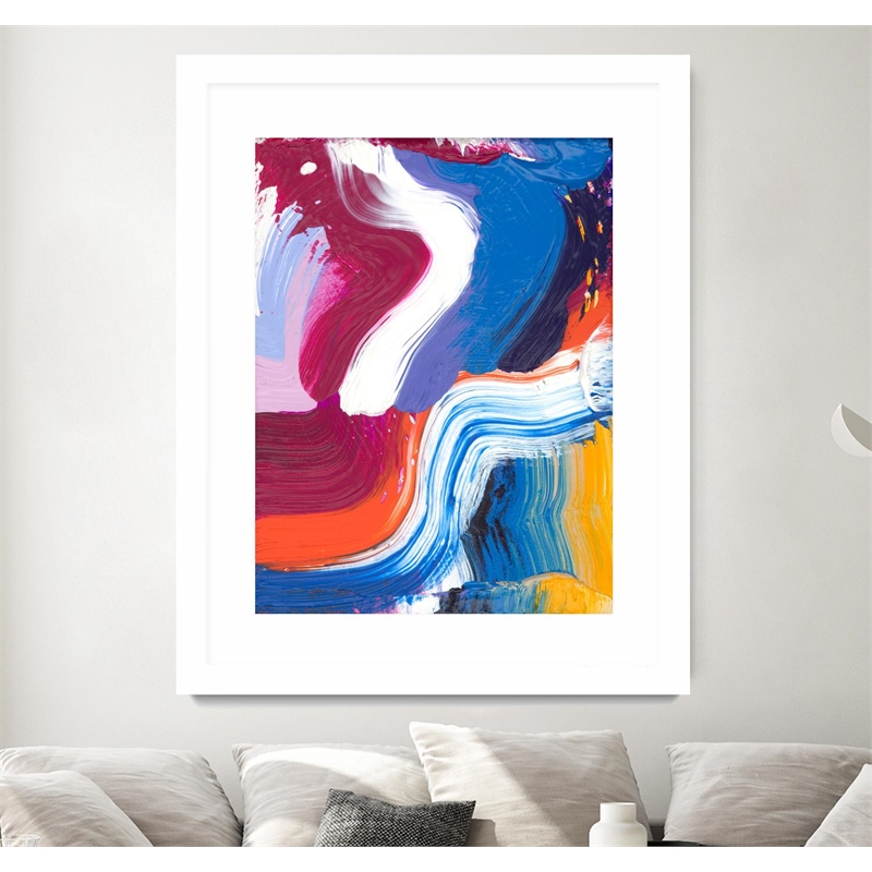 Giant Art 30x40 Just a wee one Matted and Framed in Pink