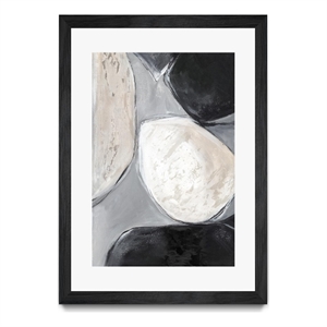 Giant Art 24x36 Falling Rocks II Matted and Framed in Multi-Color
