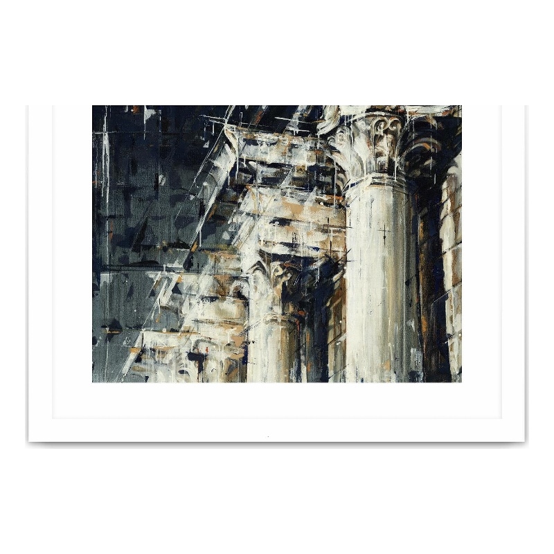 Giant Art 40x30 Corinthian I Matted and Framed in White
