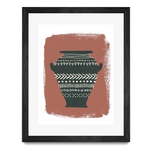Giant Art 24x32 Global Vessels IV Matted and Framed in Multi-Color