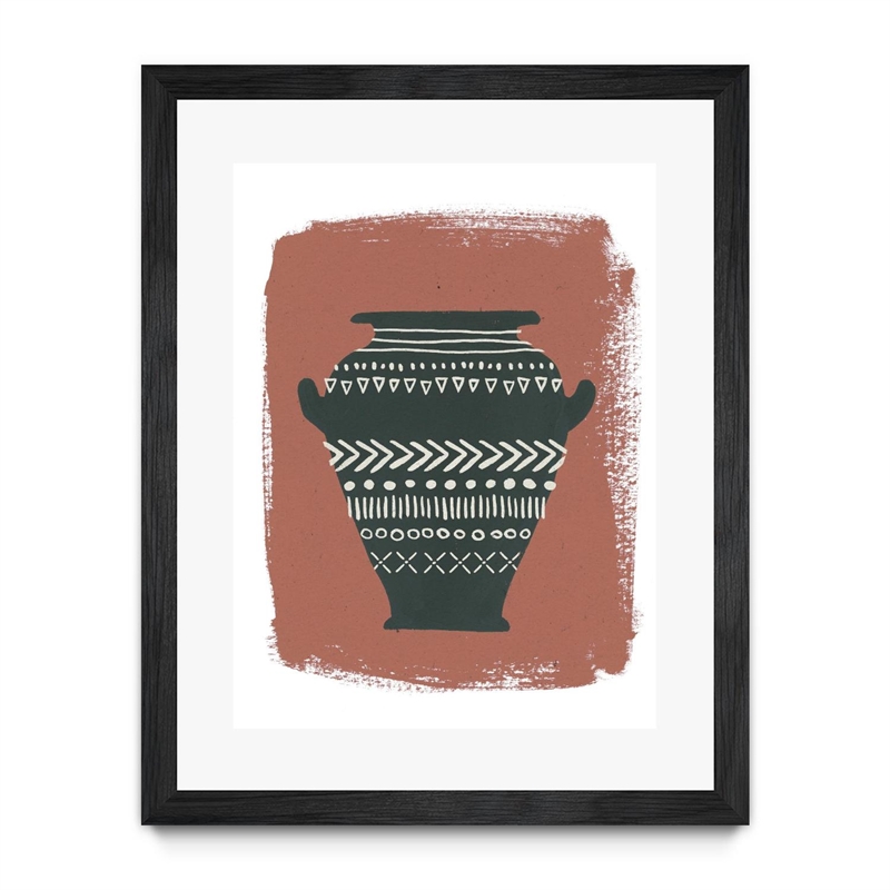Giant Art 30x40 Global Vessels IV Matted and Framed in Multi-Color