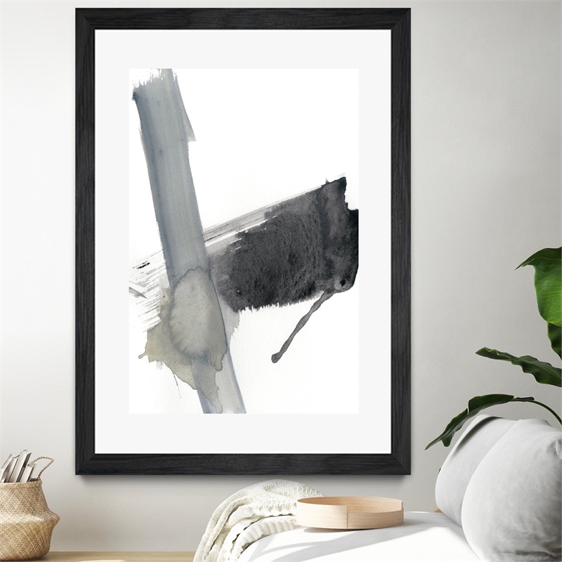 Giant Art 24x36 Kinetic Grid IV Matted and Framed in Multi-Color
