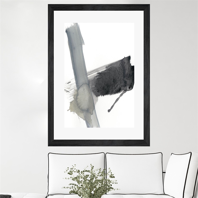 Giant Art 24x36 Kinetic Grid IV Matted and Framed in Multi-Color