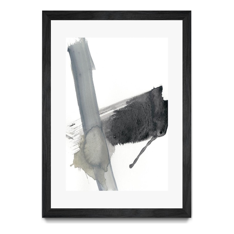 Giant Art 24x36 Kinetic Grid IV Matted and Framed in Multi-Color