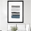 Giant Art 24x36 stacked Stripes I Matted and Framed in Multi-Color