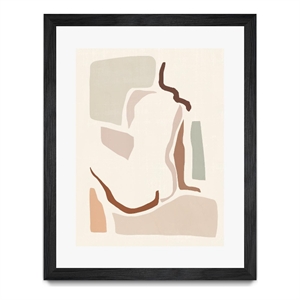 Giant Art 24x32 Lounge Abstract I Matted and Framed in Pink