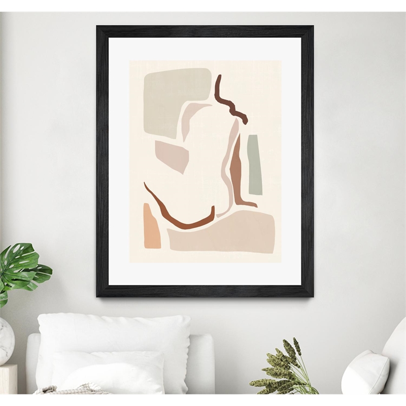Giant Art 30x40 Lounge Abstract I Matted and Framed in Pink