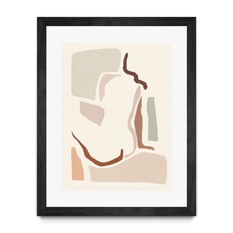 Giant Art 30x40 Lounge Abstract I Matted and Framed in Pink