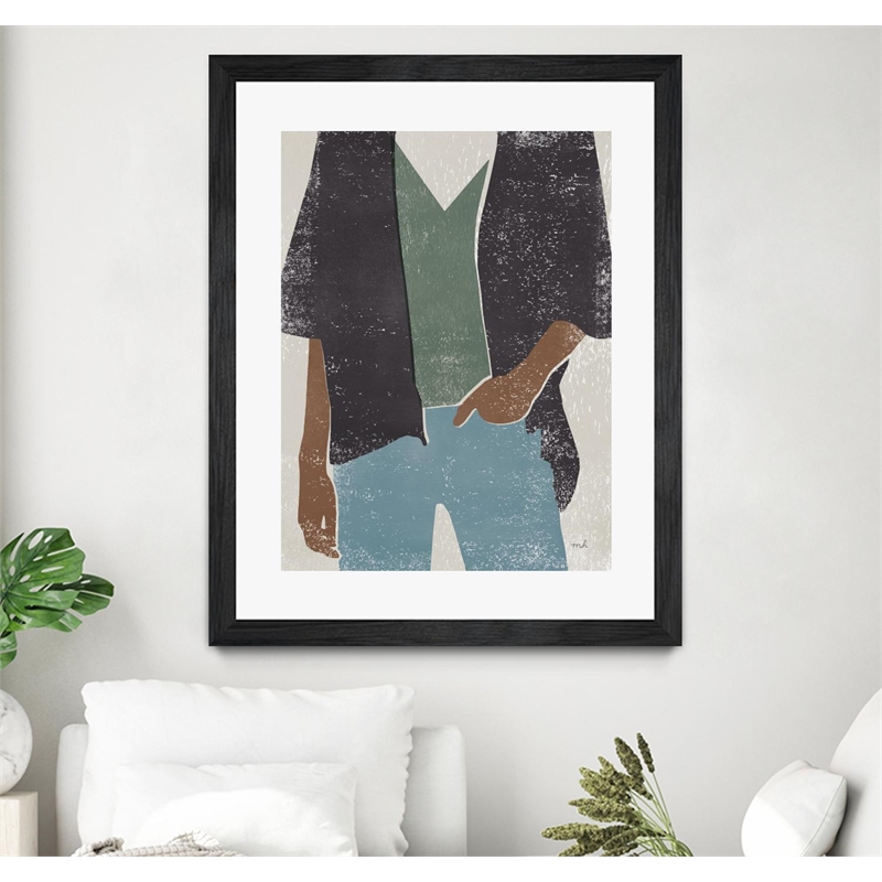 Giant Art 24x32 Casual I Matted and Framed in Multi-Color