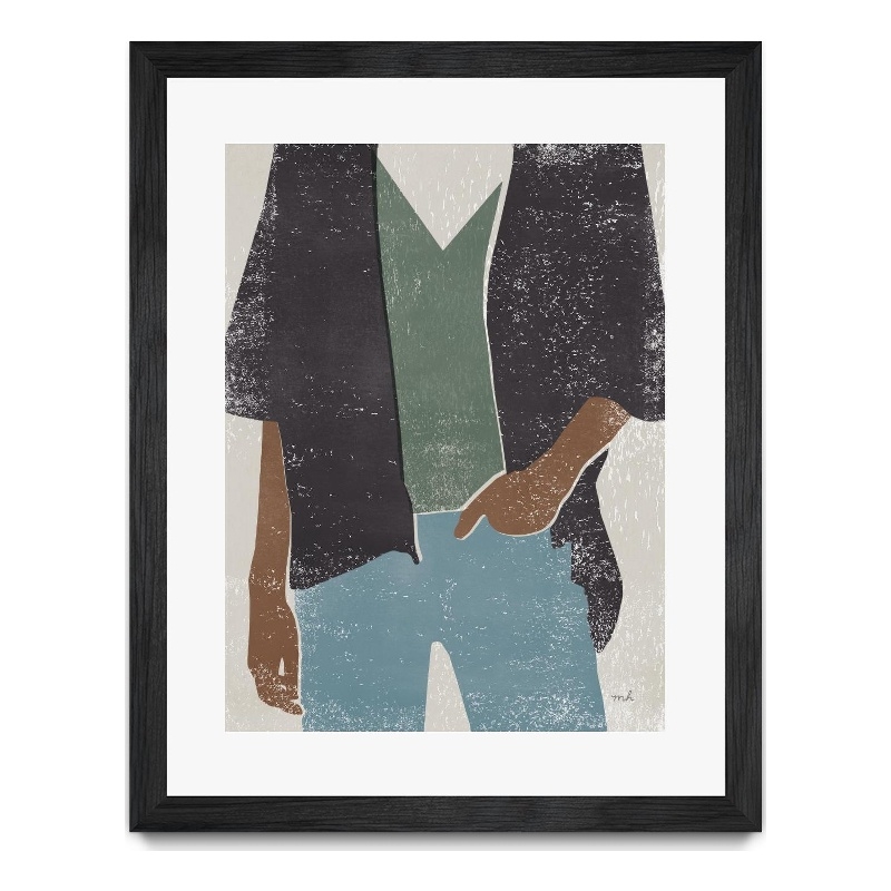 Giant Art 24x32 Casual I Matted and Framed in Multi-Color