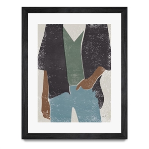 Giant Art 24x32 Casual I Matted and Framed in Multi-Color