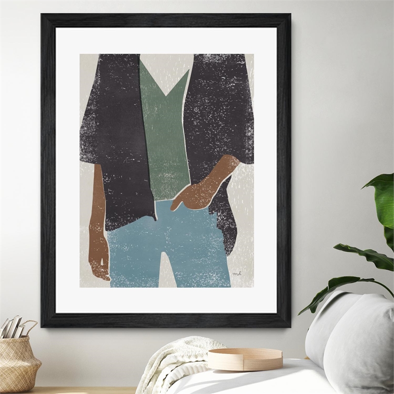 Giant Art 30x40 Casual I Matted and Framed in Multi-Color
