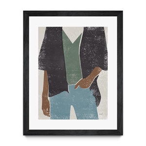 Giant Art 30x40 Casual I Matted and Framed in Multi-Color