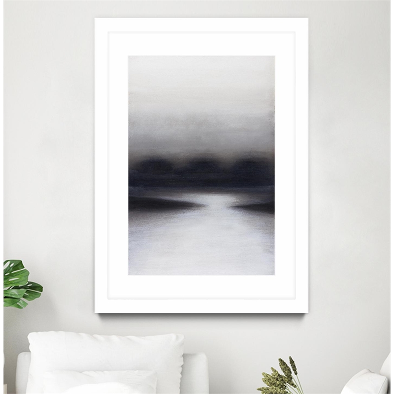 Giant Art 24x36 HAZE Matted and Framed in White