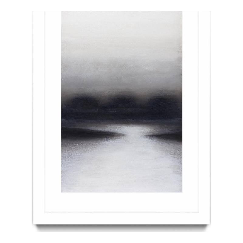Giant Art 24x36 HAZE Matted and Framed in White