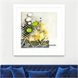 Giant Art 36x36 Left Side Matted and Framed in Yellow