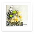 Giant Art 36x36 Left Side Matted and Framed in Yellow