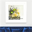Giant Art 30x30 Left Side Matted and Framed in Yellow