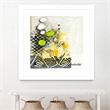 Giant Art 30x30 Left Side Matted and Framed in Yellow